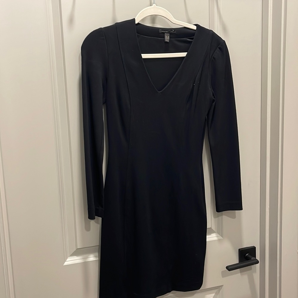 Mango black long sleeve dress